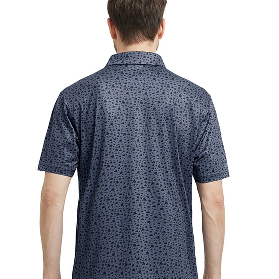 DTWOOO Men's Print Performance Polo – Night Beach — photo 3
