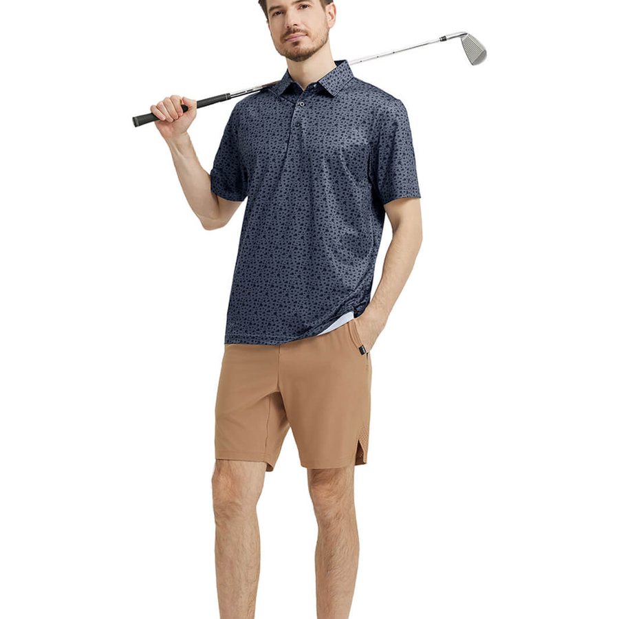DTWOOO Men's Print Performance Polo – Night Beach — photo 4